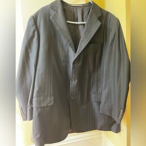 Loro Piana Hickey Freeman Striped Blazer Sport Coat Wool Three 3 Button 44R‎